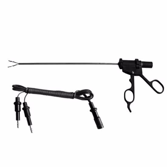 High Quality Laparoscopic Laparoscope Forceps Bipolar Forceps 5mm Laparoscopic Insulated Single Action Chinese Manufacture Surgical Instruments Tracers